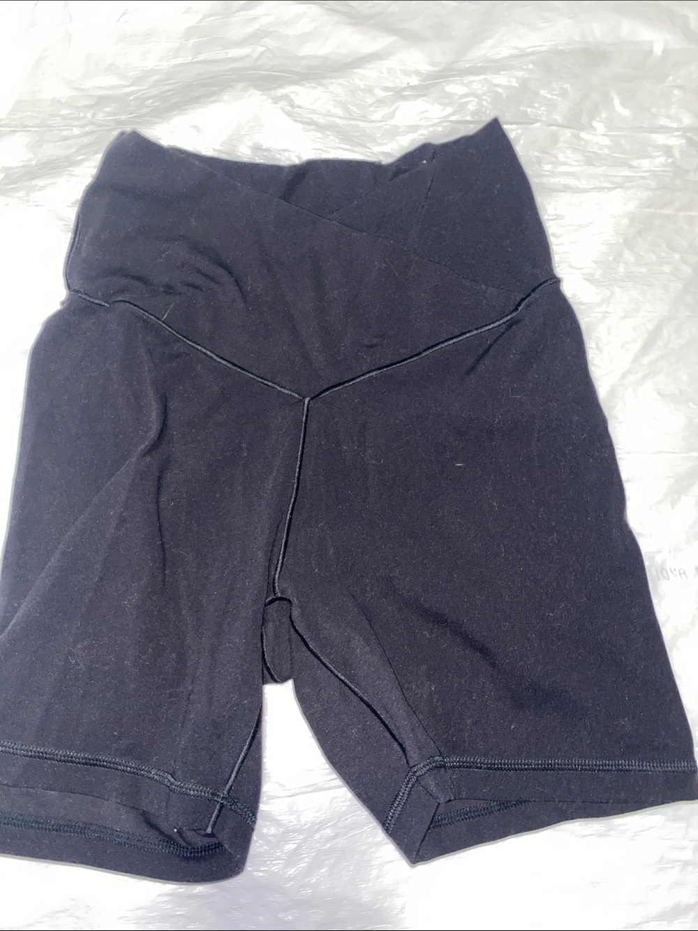 aerie Black High-Rise V-Waist Bike Shorts